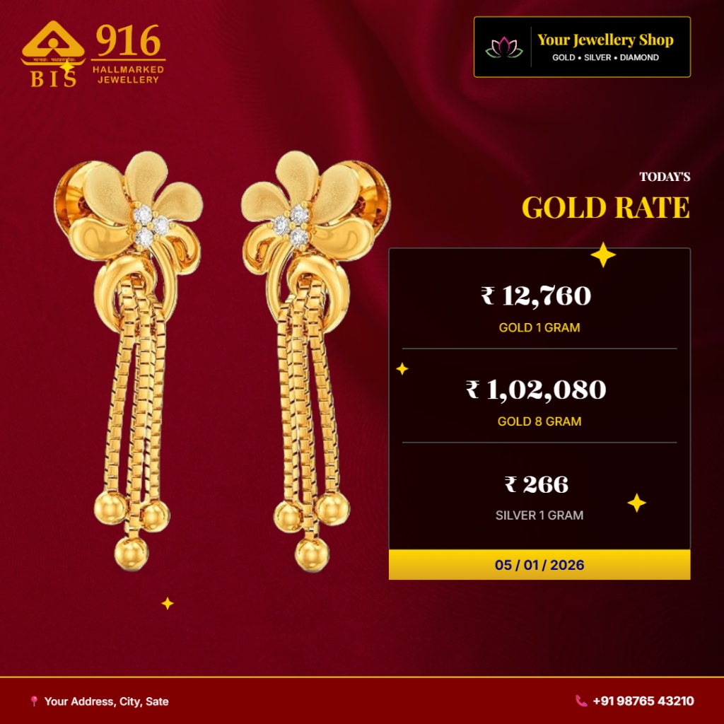 Gold Rate Card Sample - English